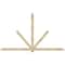 Ekena Millwork Kennewick Rough Sawn Timber Gable Bracket, Douglas Fir, 108"W x 63"H x 2"D x 4"F, 14/12 Pitch GBW108X63X0204KEN00RDF - alternate 1